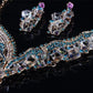 Wedding Jewelry Gorgeous Wing Geometric Crystal Jewelry Set for Bridal Statement Accessories