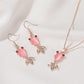 Fashion Jewelry Goldfish Jewelry Set for Her with Natural Crystal in 925 Sterling Silver