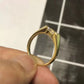 Trendy Jewelry Simple Gold Color Marquise Cut Cubic Zircon Band Ring