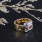 Fashion Jewelry Two Tone Bright Watch Shape Cubic Zircon Cocktail Ring