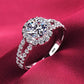 Romantic Jewelry Luxury Shiny Round Cut CZ Engagement Rings for Women