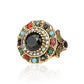 Vintage Jewelry Bohemian Rings for Women with Colorful Zircon in Gold Color
