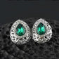 Wedding Jewelry Classic Green Indian Antique Crystal Jewelry Set for Bridal