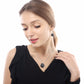 Fashion Jewelry Classic Black Flower Enamel Jewelry Set for Women