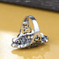 Vintage Jewelry Full Dark Gray Cubic Zirconia Rings For Women in Silver Color